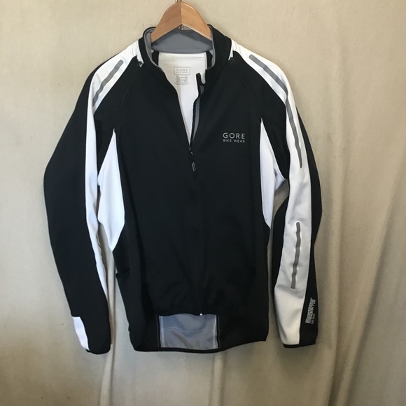 Gore Bike wear 2in1 convertible soft shell jacket men's Size XL black white gray